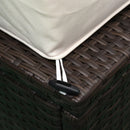 Century Bay 6 Piece Outdoor Patio Sectional Sofa and Table Set - Cream White / Brown