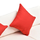 Century Bay 6 Piece Outdoor Patio Sectional Sofa and Table Set - Cream White / Brown