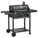 Charcoal BBQ Grill Smoker with Adjustable Charcoal Pan - Seasonal Overstock