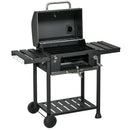 Charcoal BBQ Grill Smoker with Adjustable Charcoal Pan - Seasonal Overstock