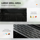 Charcoal BBQ Grill Smoker with Adjustable Charcoal Pan - Seasonal Overstock