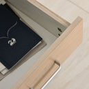 Convertix Folding Portable Computer Desk with Drawers and Rolling Castors - Natural Brown