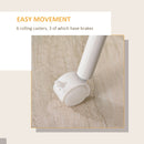 Convertix Folding Portable Computer Desk with Drawers and Rolling Castors - Natural Brown