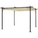 Gazebos, Cooper 11.5' x 11.5' Outdoor Aluminum Frame Pergola with Retractable Canopy - Beige - Seasonal Overstock