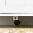 Coral Bay Rolling Kitchen Island Cart with Drop Leaf Table - White and Natural Wood