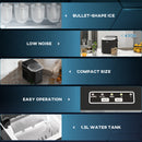 Counter Top Ice Maker, Makes 1.1 lbs Per Hour