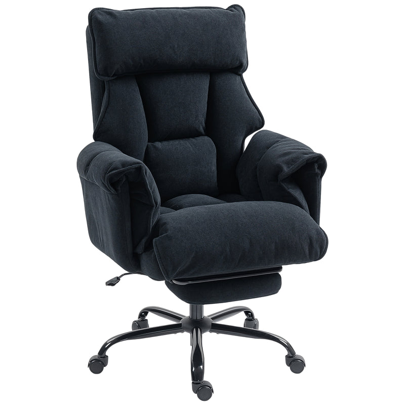 Darrow Loft Ergonomic Desk Chair with Footrest, Adjustable Backrest and Lumbar Support - Black