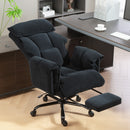 Darrow Loft Ergonomic Desk Chair with Footrest, Adjustable Backrest and Lumbar Support - Black
