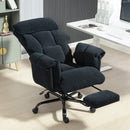 Darrow Loft Ergonomic Desk Chair with Footrest, Adjustable Backrest and Lumbar Support - Black
