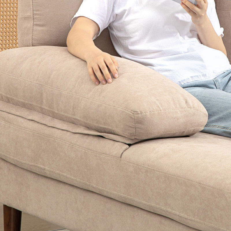 Delphi 112" Modern U-Shape 4-Seat Sectional Sofa with Two Chaises - Beige