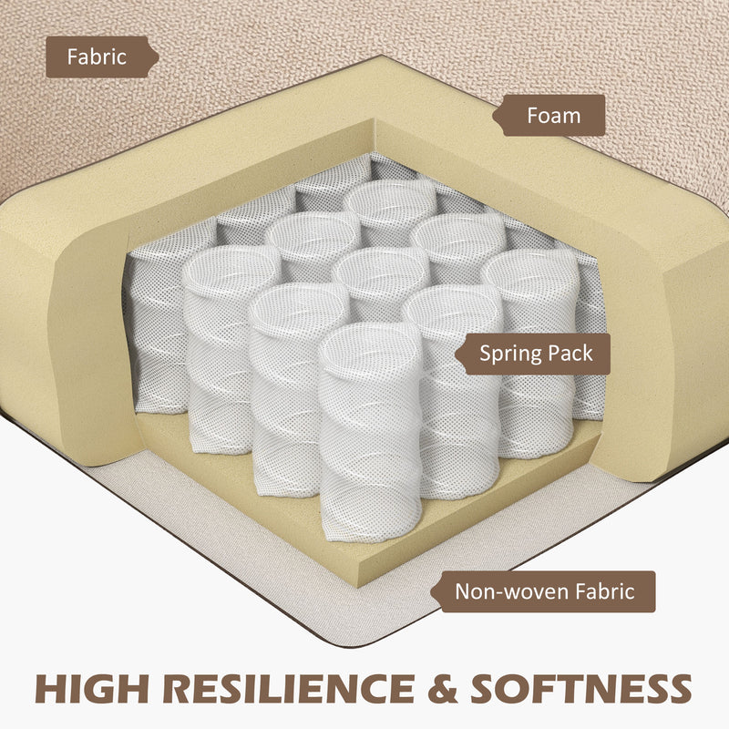 Delphi 112" Modern U-Shape 4-Seat Sectional Sofa with Two Chaises - Beige