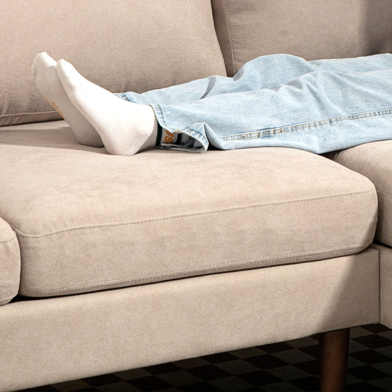 Delphi 112" Modern U-Shape 4-Seat Sectional Sofa with Two Chaises - Beige