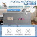 Divena Convertible Sleeper Chair With Adjustable Backrest and USB Charging Port - Grey