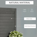 Dvita Grey 67" 4-Panel Room Divider with 3 Shelves