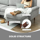 Beige sectional sofa with labeled components on a neutral background