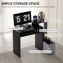 Emberlyn Court 39" Computer Desk with Sliding Keyboard Tray, Storage Drawer and Shelf - Black