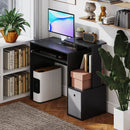 Emberlyn Court 39" Computer Desk with Sliding Keyboard Tray, Storage Drawer and Shelf - Black