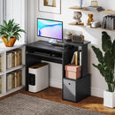 Emberlyn Court 39" Computer Desk with Sliding Keyboard Tray, Storage Drawer and Shelf - Black
