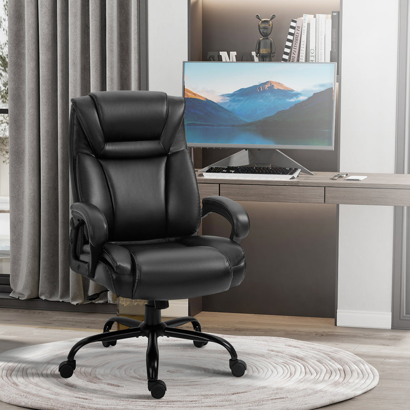 Enzo Big and Tall High Back Black Executive Chair up to 400lbs