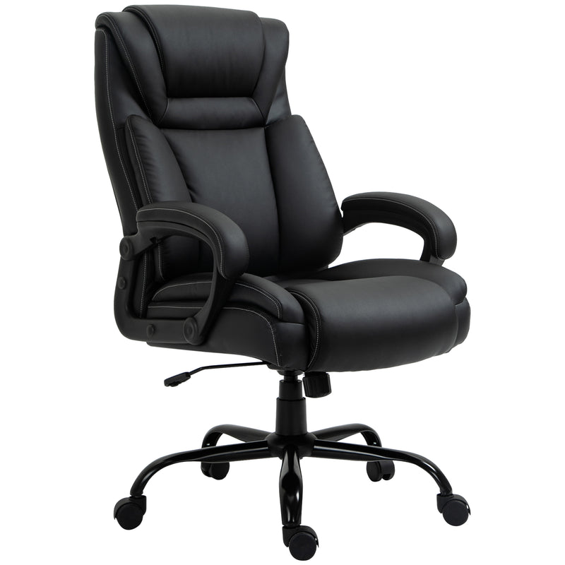 Enzo Big and Tall High Back Black Executive Chair up to 400lbs