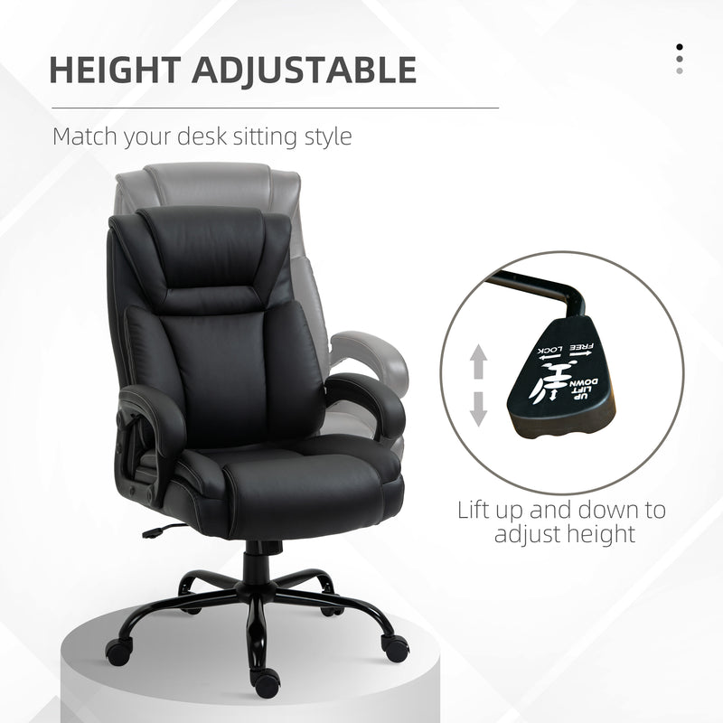 Enzo Big and Tall High Back Black Executive Chair up to 400lbs