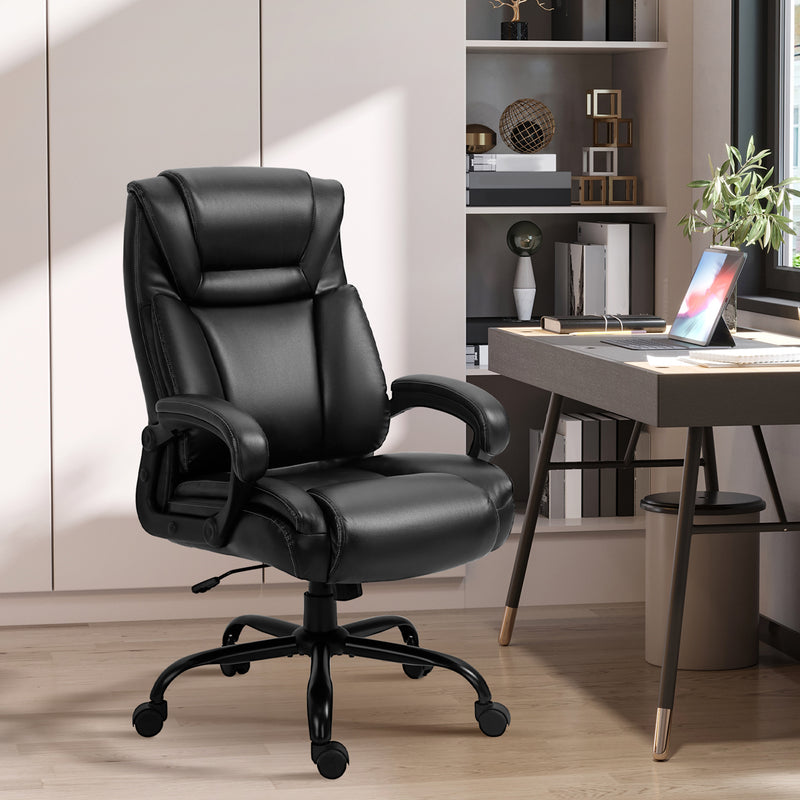 Enzo Big and Tall High Back Black Executive Chair up to 400lbs