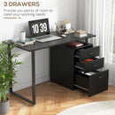 Gaetano Industrial Style Desk & File Cabinet - Black