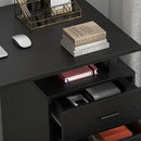 Gaetano Industrial Style Desk & File Cabinet - Black