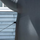 Naked person standing against a neutral background