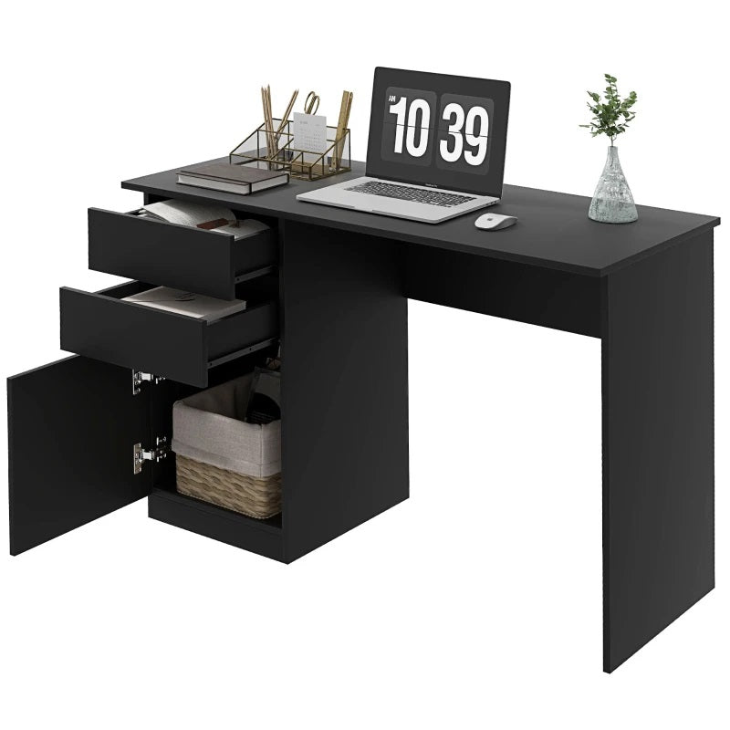 Gregson Black Computer Desk with Drawers