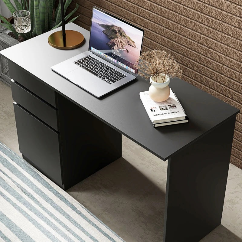 Gregson Black Computer Desk with Drawers