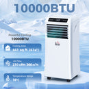 Air Conditioner, HOMCOM 10,000BTU Portable Air Conditioner and Dehumidifier with 24-Hour Timer - White - Seasonal Overstock