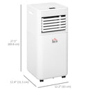 Air Conditioner, HOMCOM 10,000 BTU Portable Air Conditioner with Fan, Dehumidifier, Remote Control, 24-Hr Timer, Window Kit - White - Seasonal Overstock