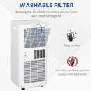 Air Conditioner, HOMCOM 10,000 BTU Portable Air Conditioner with Fan, Dehumidifier, Remote Control, 24-Hr Timer, Window Kit - White - Seasonal Overstock