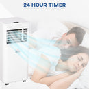 Air Conditioner, HOMCOM 10,000 BTU Portable Air Conditioner with Fan, Dehumidifier, Remote Control, 24-Hr Timer, Window Kit - White - Seasonal Overstock
