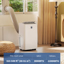 Air Conditioner, HOMCOM 12,000BTU Portable Air Conditioner and Dehumidifier with 24-Hour Timer, Window Kit 550 Sq.ft. - White - Seasonal Overstock