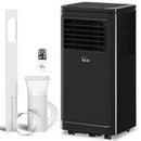 Air Conditioner, HOMCOM 8000 BTU Portable Air Conditioner with Dehumidifier, Remote Control, 24-Hour Timer, Window Mount Kit, Black - Seasonal Overstock