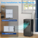 Air Conditioner, HOMCOM 8000 BTU Portable Air Conditioner with Dehumidifier, Remote Control, 24-Hour Timer, Window Mount Kit, Black - Seasonal Overstock