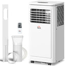 Air Conditioner, HOMCOM 8,000BTU Portable Air Conditioner and Dehumidifier with 24-Hour Timer and Window Mount Kit - Cream White - Seasonal Overstock