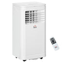 Air Conditioner, HOMCOM 8,000BTU Portable Air Conditioner and Dehumidifier with 24-Hour Timer and Window Mount Kit - Cream White - Seasonal Overstock