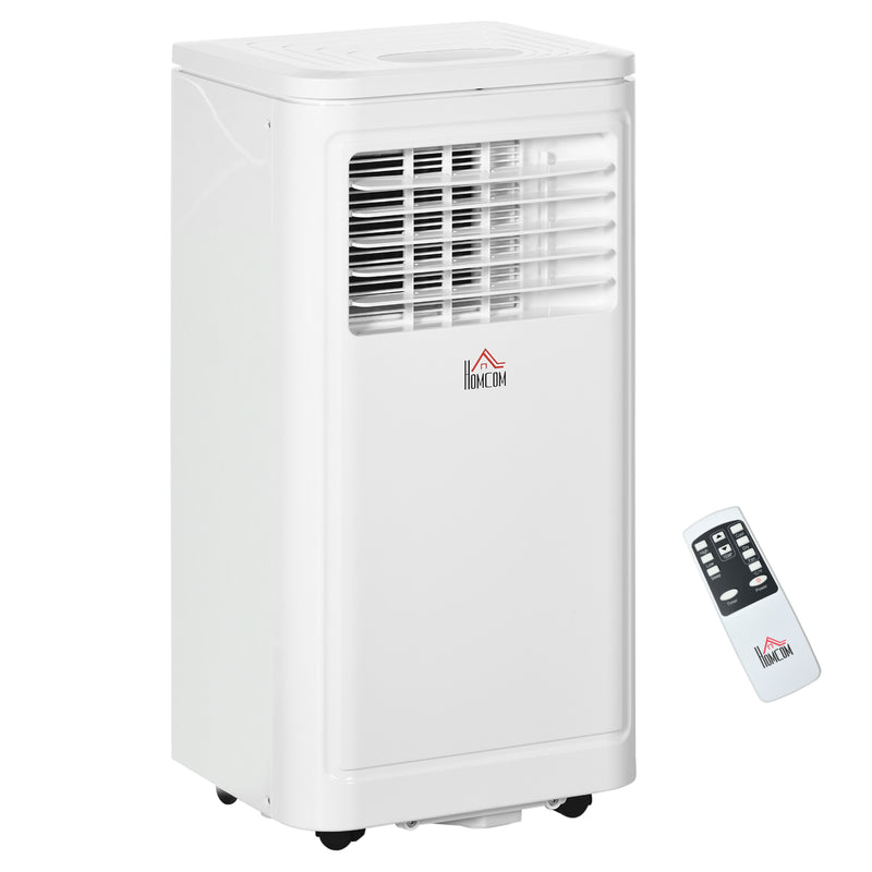 Air Conditioner, HOMCOM 8,000BTU Portable Air Conditioner and Dehumidifier with 24-Hour Timer and Window Mount Kit - Cream White - Seasonal Overstock