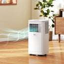 Air Conditioner, HOMCOM 8,000BTU Portable Air Conditioner and Dehumidifier with 24-Hour Timer and Window Mount Kit - Cream White - Seasonal Overstock