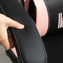 HOMCOM Cute Racing Gamer Chair, Faux Leather Gaming Chair with Footrest, Headrest and Lumbar Support, Black