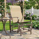 Harmonys Gate Outdoor Glider Chair with Gliding Action, Brown