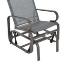 Harmonys Gate Outdoor Glider Chair with Gliding Action, Grey