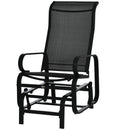 Harmonys Gate Outdoor Glider Chair with Gliding Action, Black