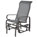 Harmonys Gate Outdoor Glider Chair with Gliding Action, Grey