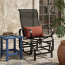 Harmonys Gate Outdoor Glider Chair with Gliding Action, Black