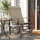 Harmonys Gate Outdoor Glider Chair with Gliding Action, Brown