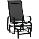 Harmonys Gate Outdoor Glider Chair with Gliding Action, Black